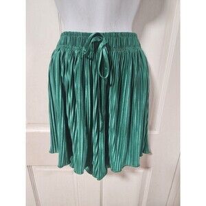Women Shorts Summer Pleated Fashion Skirt Pants Loose High Waist Wide Leg Shorts